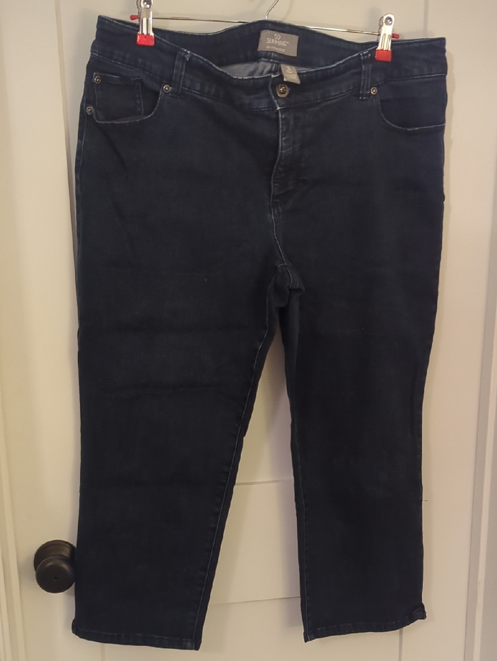 Chico's Dark Indigo Cropped Jeans - Slim Straight